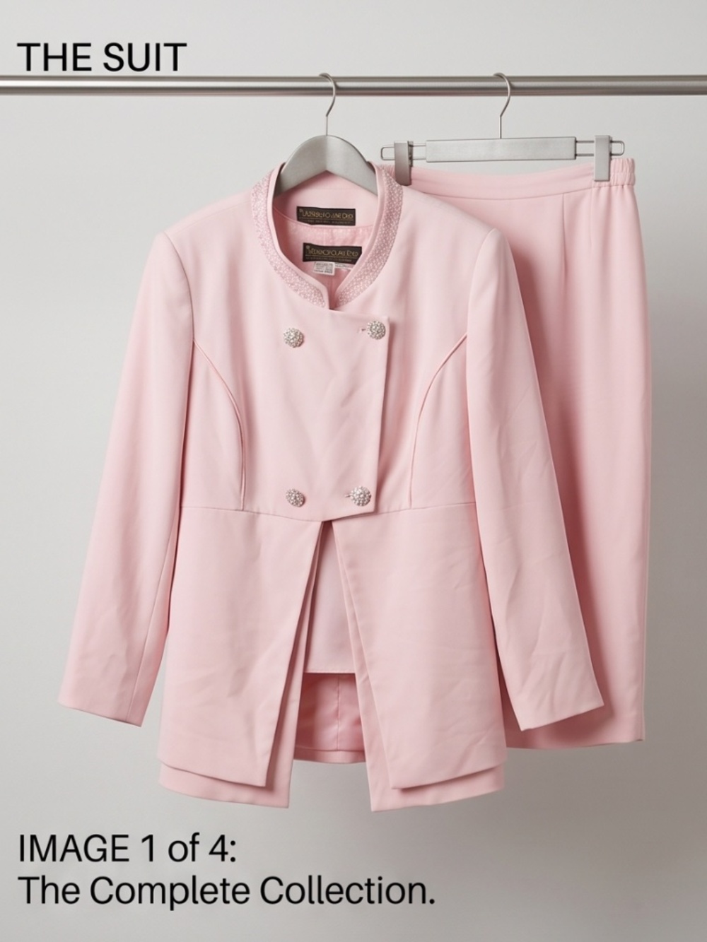 3 Piece Women's Pink Suit.